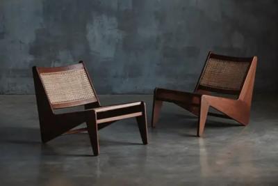 Pierre Jeanneret Kangaroo Chairs PJ SI 59 by Pierre Jeanneret Chandigarh 1955