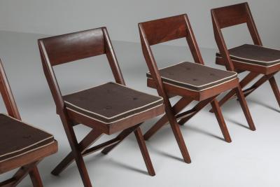 Pierre Jeanneret Library chair by Pierre Jeanneret set of four 1950s