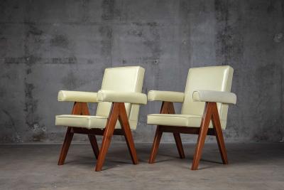 Pierre Jeanneret PAIR OF PIERRE JEANNERET ARMCHAIRS