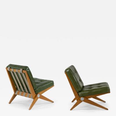 Pierre Jeanneret Pair of Pierre Jeanneret Scissors Lounge Chairs for Knoll