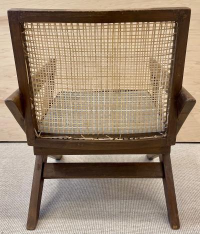 Pierre Jeanneret Pair of Pierre Jeanneret X Armchair Mid Century Modern Teak Cane 1950s