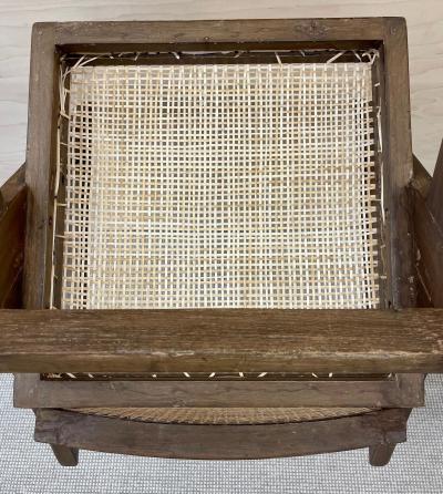 Pierre Jeanneret Pair of Pierre Jeanneret X Armchair Mid Century Modern Teak Cane 1950s