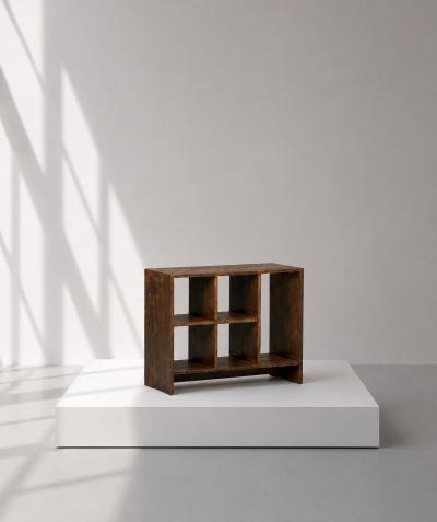 Pierre Jeanneret Pierre Jeanneret 5 Hole File Rack or Bookcase Teak Chandigarh 1960s