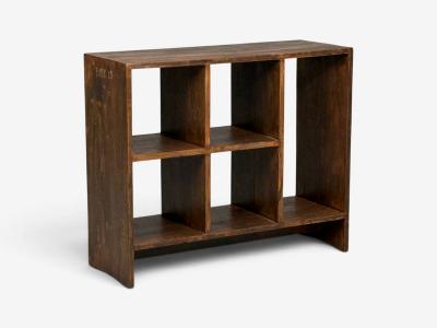 Pierre Jeanneret Pierre Jeanneret 5 Hole File Rack or Bookcase Teak Chandigarh 1960s