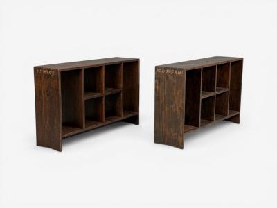 Pierre Jeanneret Pierre Jeanneret 6 Hole File Racks or Bookcases Teak Chandigarh 1960s