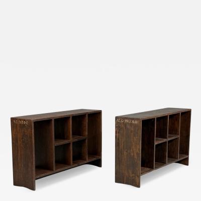 Pierre Jeanneret Pierre Jeanneret 6 Hole File Racks or Bookcases Teak Chandigarh 1960s
