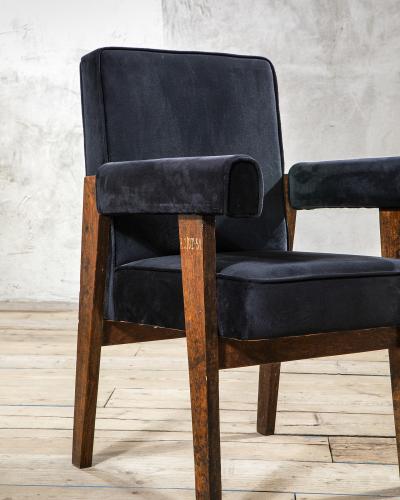 Pierre Jeanneret Pierre Jeanneret Advocate Armchairs Teak Frame 1955
