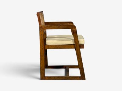 Pierre Jeanneret Pierre Jeanneret Box Armchair Teak Cane Chandigarh India 1960s
