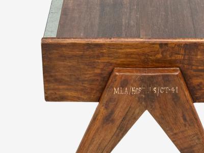 Pierre Jeanneret Pierre Jeanneret Coffee Table Teak Glass Chandigarh India 1960s