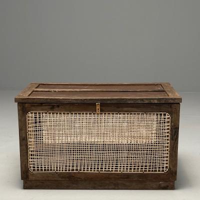 Pierre Jeanneret Pierre Jeanneret French Mid Century Modern Linen Chest Cane Teak Chandigarh