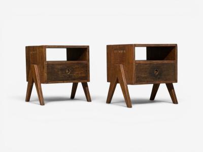 Pierre Jeanneret Pierre Jeanneret Nightstands Teak Chandigarh India 1960s