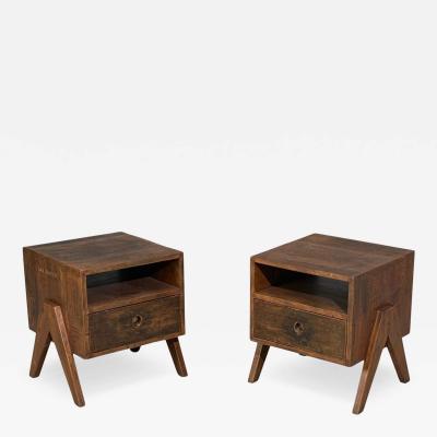 Pierre Jeanneret Pierre Jeanneret Nightstands Teak Chandigarh India 1960s