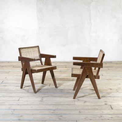Pierre Jeanneret Pierre Jeanneret Piar of Armachairs mod PJ SI 29 A