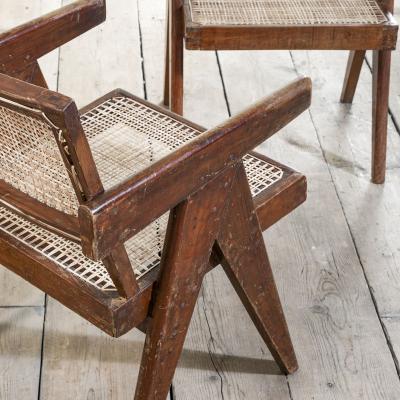 Pierre Jeanneret Pierre Jeanneret Piar of Armachairs mod PJ SI 29 A