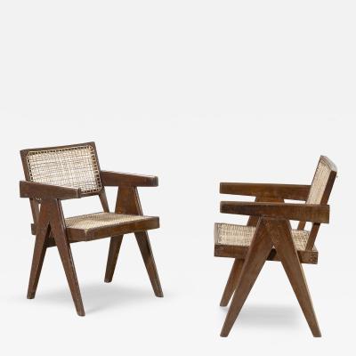 Pierre Jeanneret Pierre Jeanneret Piar of Armachairs mod PJ SI 29 A