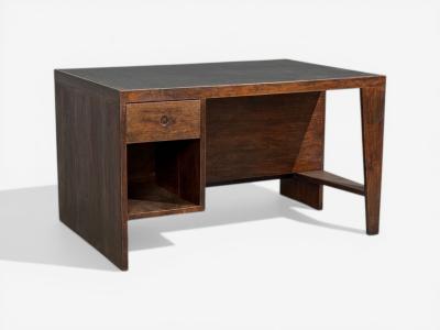 Pierre Jeanneret Pierre Jeanneret Pigeonhole Desk Teak Leatherette Chandigarh India 1960s