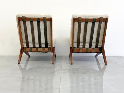 Pierre Jeanneret Pierre Jeanneret Scissor Lounge Chairs Knoll 1965 Original Cushions Included