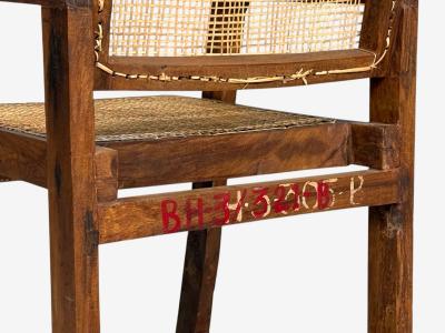Pierre Jeanneret Pierre Jeanneret Six Dining Chairs Teak Cane Chandigarh India 1960s