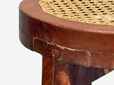 Pierre Jeanneret Pierre Jeanneret Stools Cane Teak Chandigarh India c 1960s