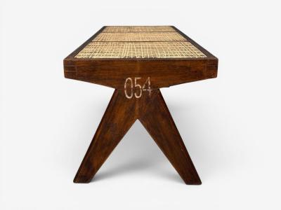 Pierre Jeanneret Pierre Jeanneret Three Seat Benches Teak Cane Chandigarh India 1960s