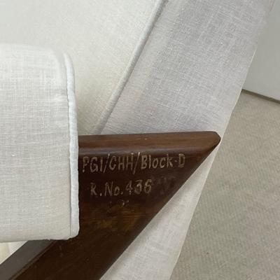 Pierre Jeanneret Pierre Jeanneret Upholstered X Leg Sofa Mid Century Modern Chandigarh