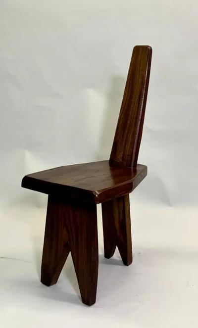 Pierre Jeanneret Rare Pair of French Mid Century Modern Craftsman Wood Chairs Pierre Jeanneret