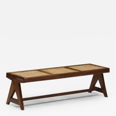 Pierre Jeanneret Teak Bench PJ SI 33B by Pierre Jeanneret India 1950s