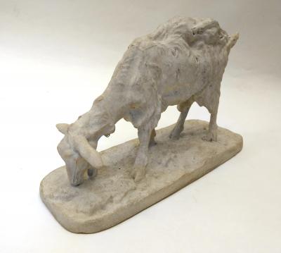 Pierre Jules M ne Grazing goat studio plaster by Pierre Jules M ne Paris France circa 1844