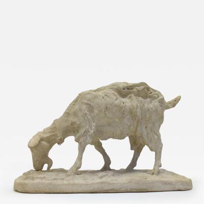 Pierre Jules M ne Grazing goat studio plaster by Pierre Jules M ne Paris France circa 1844