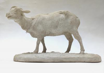Pierre Jules M ne Standing Sheep studio plaster by Pierre Jules M ne France circa 1864