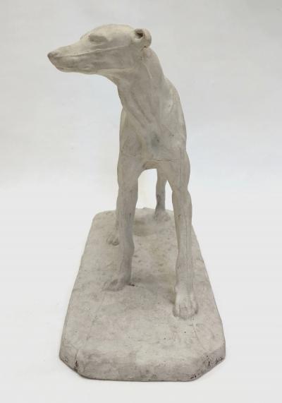 Pierre Jules M ne Workshop plaster of a greyhound by Pierre Jules M ne France circa 1850