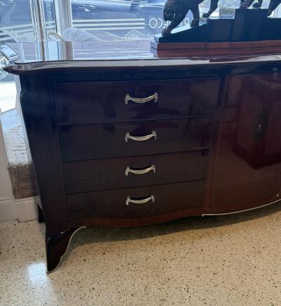 Pierre Lahalle Fine French Art Deco mahogany enfilade by Pierre Lahaelle circa 1930s