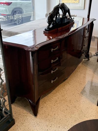 Pierre Lahalle Fine French Art Deco mahogany enfilade by Pierre Lahaelle circa 1930s