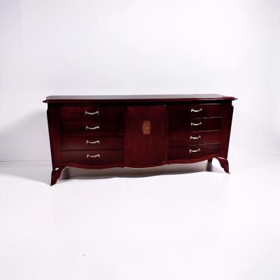 Pierre Lahalle Fine French Art Deco mahogany enfilade by Pierre Lahaelle circa 1930s