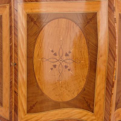 Pierre Langlois Mahogany and satinwood commode attributed to Pierre Langlois