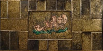 Pierre Lardin French 1940s Ormolu Mounted Ebonized Dining Table