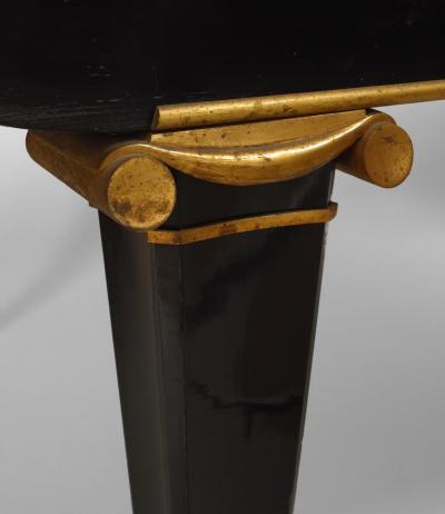 Pierre Lardin French 1940s Ormolu Mounted Ebonized Dining Table