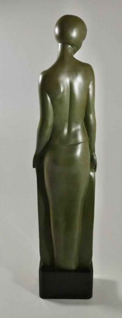 Pierre Le Faguays French Art Deco Ondine Bronze Sculpture Pierre Le Faguays Rare Large Size