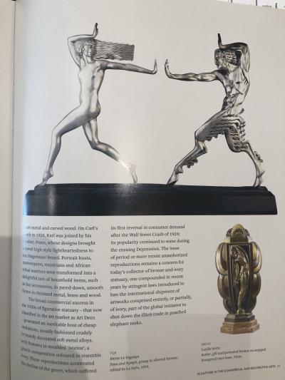 Pierre Le Faguays Nymph Faun Sculpture
