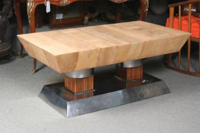Pierre LeGrain Snake Skin Covered Coffee Table After a Design by Pierre Legrain