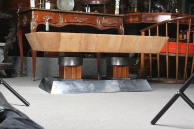 Pierre LeGrain Snake Skin Covered Coffee Table After a Design by Pierre Legrain
