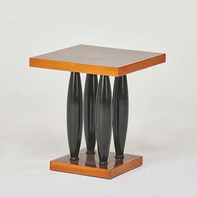 Pierre LeGrain WALNUT AND EBONIZED BEACH WOOD ART DECO PERIOD SIDE TABLE