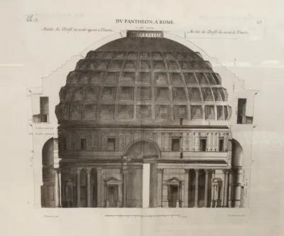 Pierre Lepautre Set Of Four Framed Engravings Of Roman Architecture By Pierre Lepautre