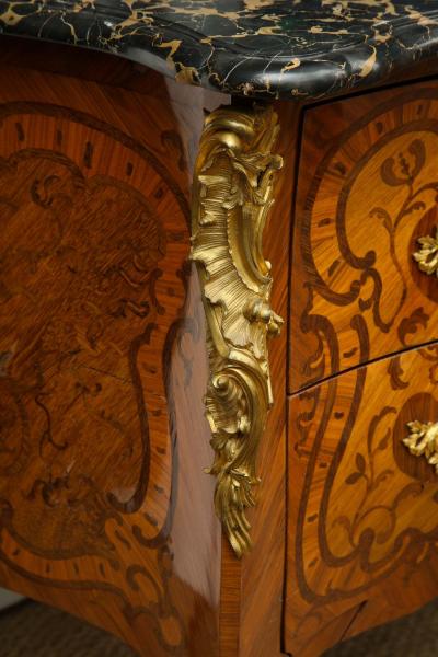 Pierre Migeon II Important Louis XV Inlaid Kingwood Commode by Pierre Migeon