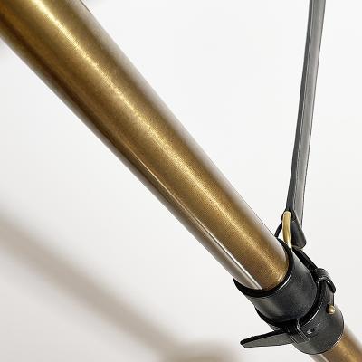 Pierre Mounier PANTIN Unique lighting pendant with patinated brass and genuine leather