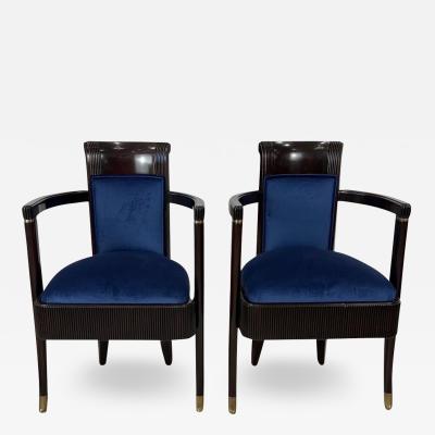 Pierre Patout Pair of Normandie Chairs by Pierre Patout