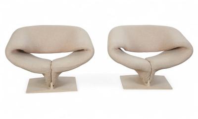 Pierre Paulin Pair of Original Ribbon Chairs by Pierre Paulin for Artifort