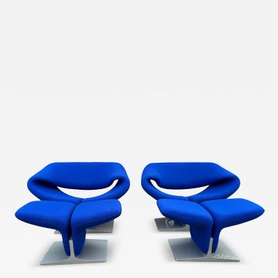 Pierre Paulin Pierre Paulin For Artifort Ribbon Chairs with Ottomans