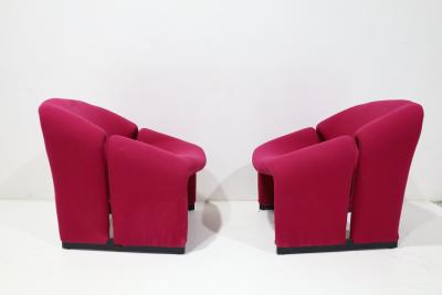 Pierre Paulin Pierre Paulin Groovy Chairs Model F580 in a Kvardat Wool Weave By Artifort