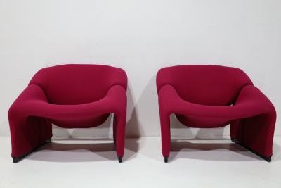 Pierre Paulin Pierre Paulin Groovy Chairs Model F580 in a Kvardat Wool Weave By Artifort